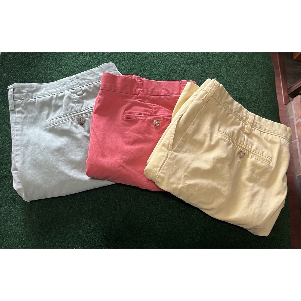 Mens Nautica Tommy Hilfiger Chino Shorts Bundle 42W Green Pink Yellow 3 Pack